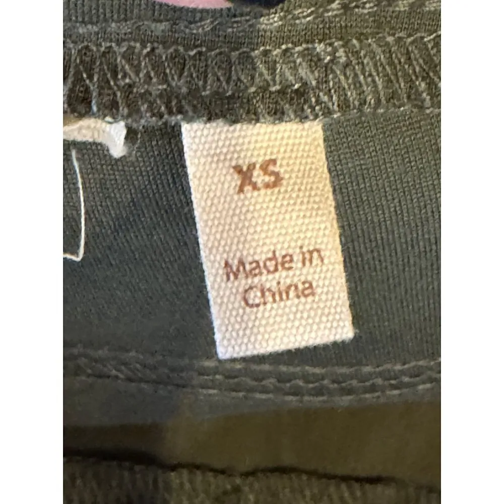 Soft Surroundings Pants Womens XS Olive Green Knit Stretch Tapered Leg Pull On - Image 7