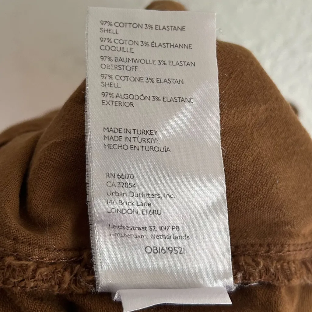 Free People Billie Chino High Rise Shorts Brown Sz 4 - Image 6