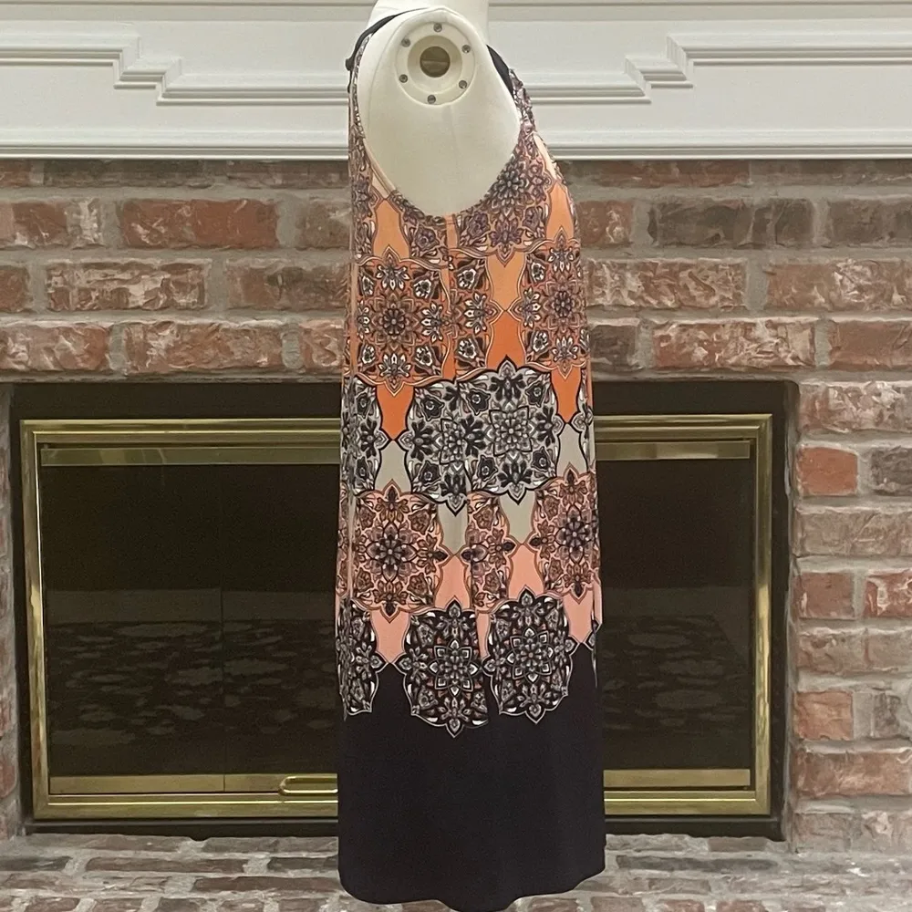 EnFocus Petites orange and black floral midi dress / 4P / Excellent condition - Image 3