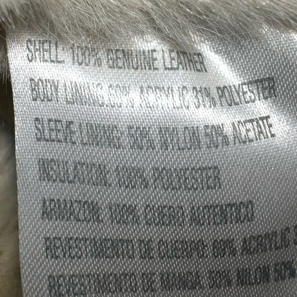 Liz Claiborne new beige suede coat with zip up front and faux fur trim! - Image 10