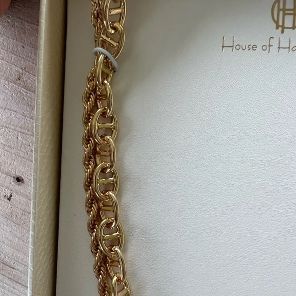 NEW House of Harlow 1960 Double Strand Chain Link Necklace - Image 4