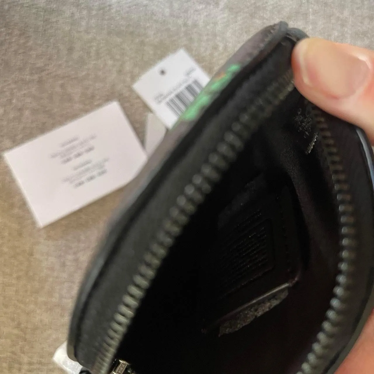 Coach Brown Black Peanuts Round Coin Case - Image 3