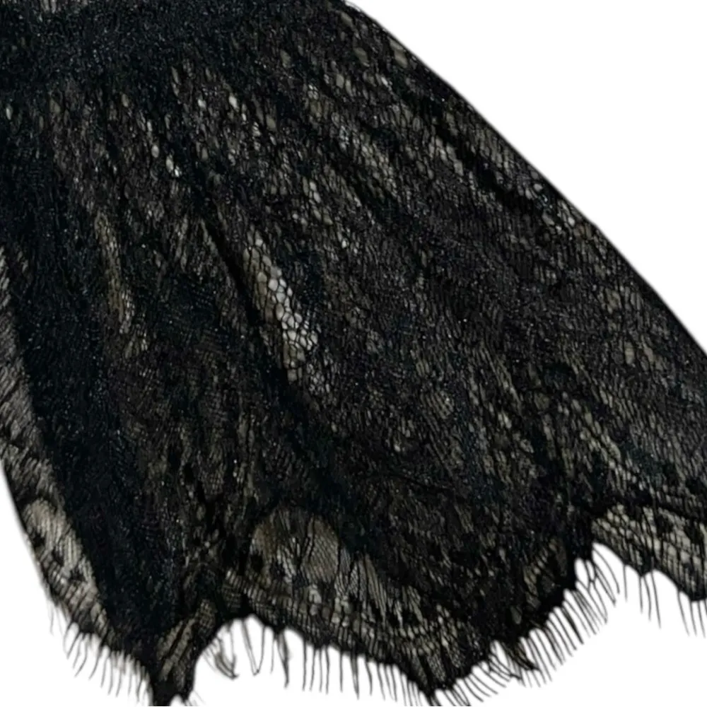 Bebe Black and Tan Lace bell sleeved romper - Image 5