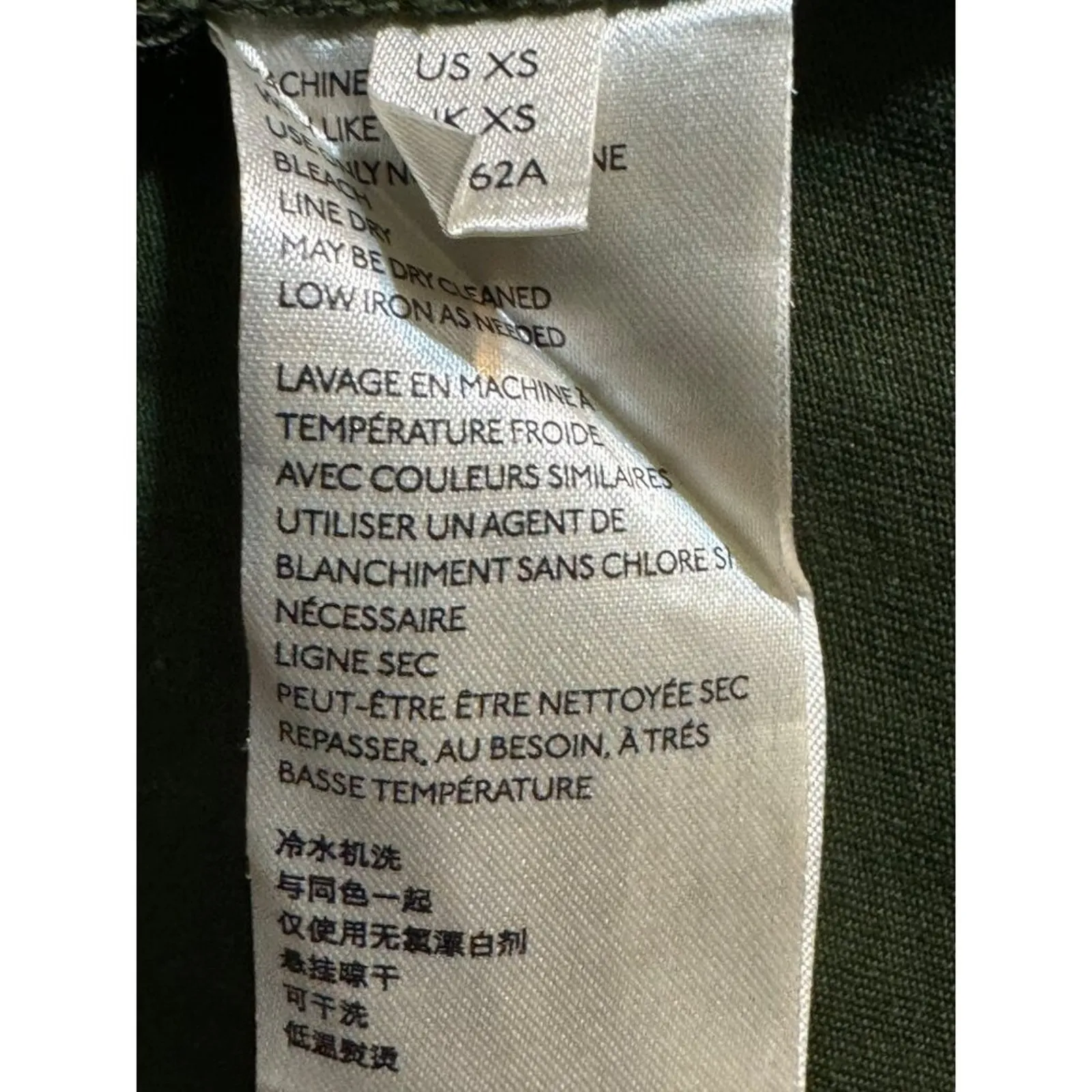 Urban Outfitters XS Olive Green Paperbag Waist Cotton Pants - Image 9