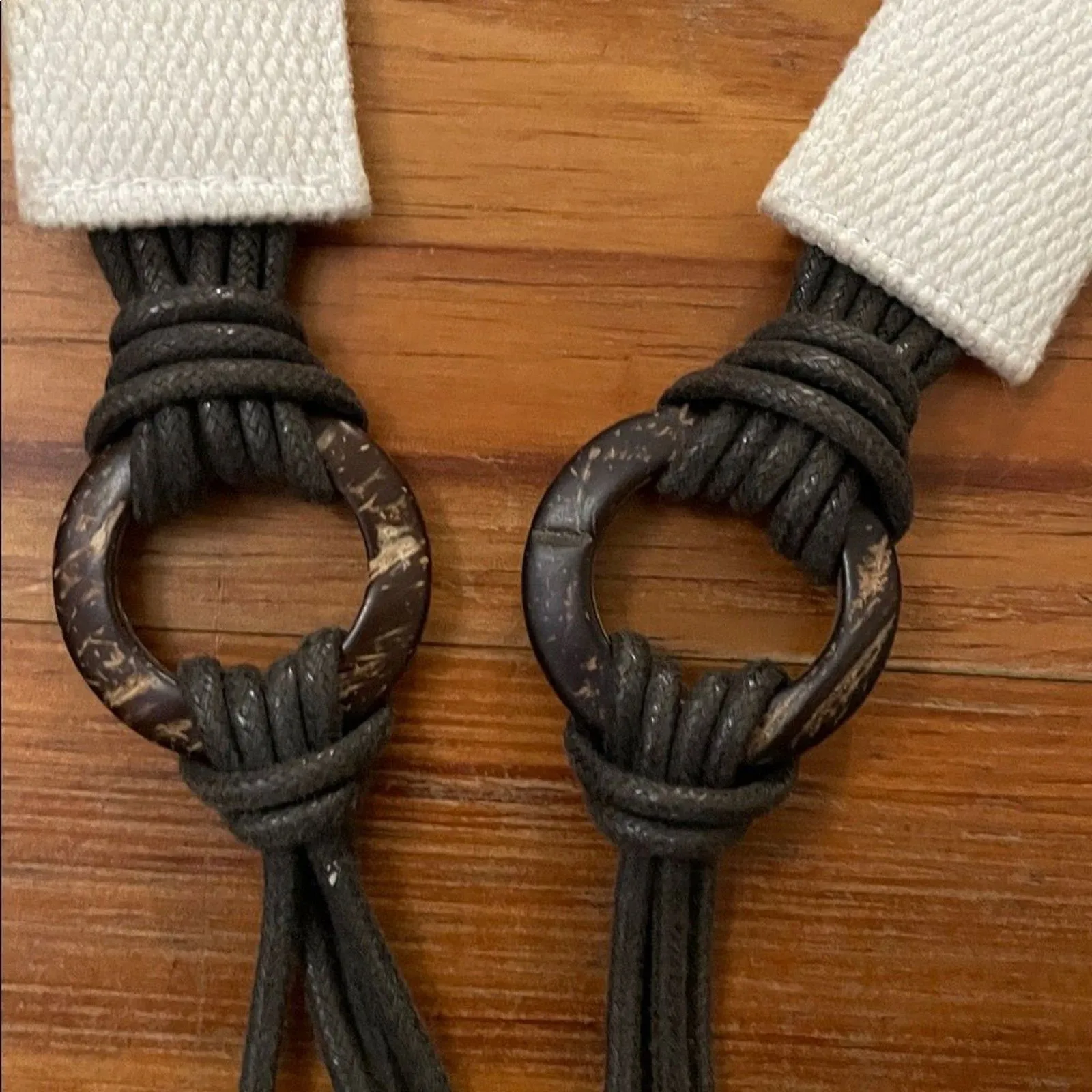 White Floral Embroidered Macrame Strap Tie Belt One Size - Image 3