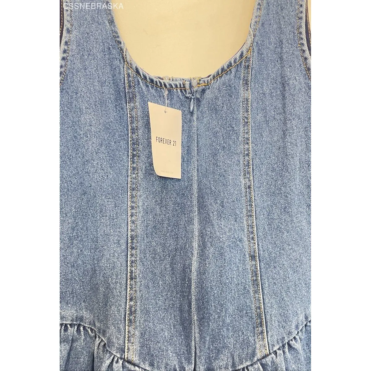 Forever 21 Blue Denim Dress - Size M‎ - Image 5