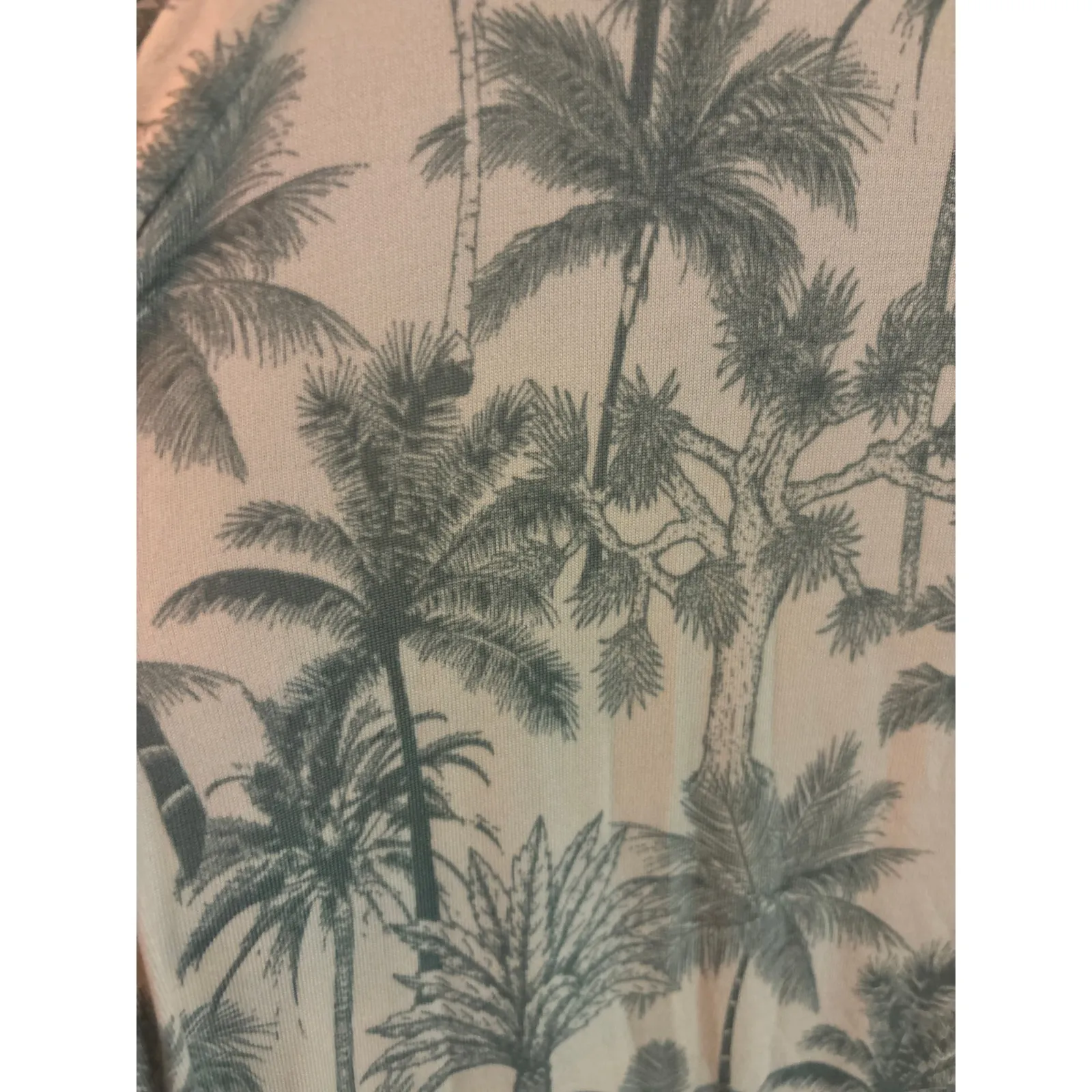 Bumble Bell Palm Tree Print Jumpsuit Size M Boho Resort Beach Vacation Green Size M - Image 3