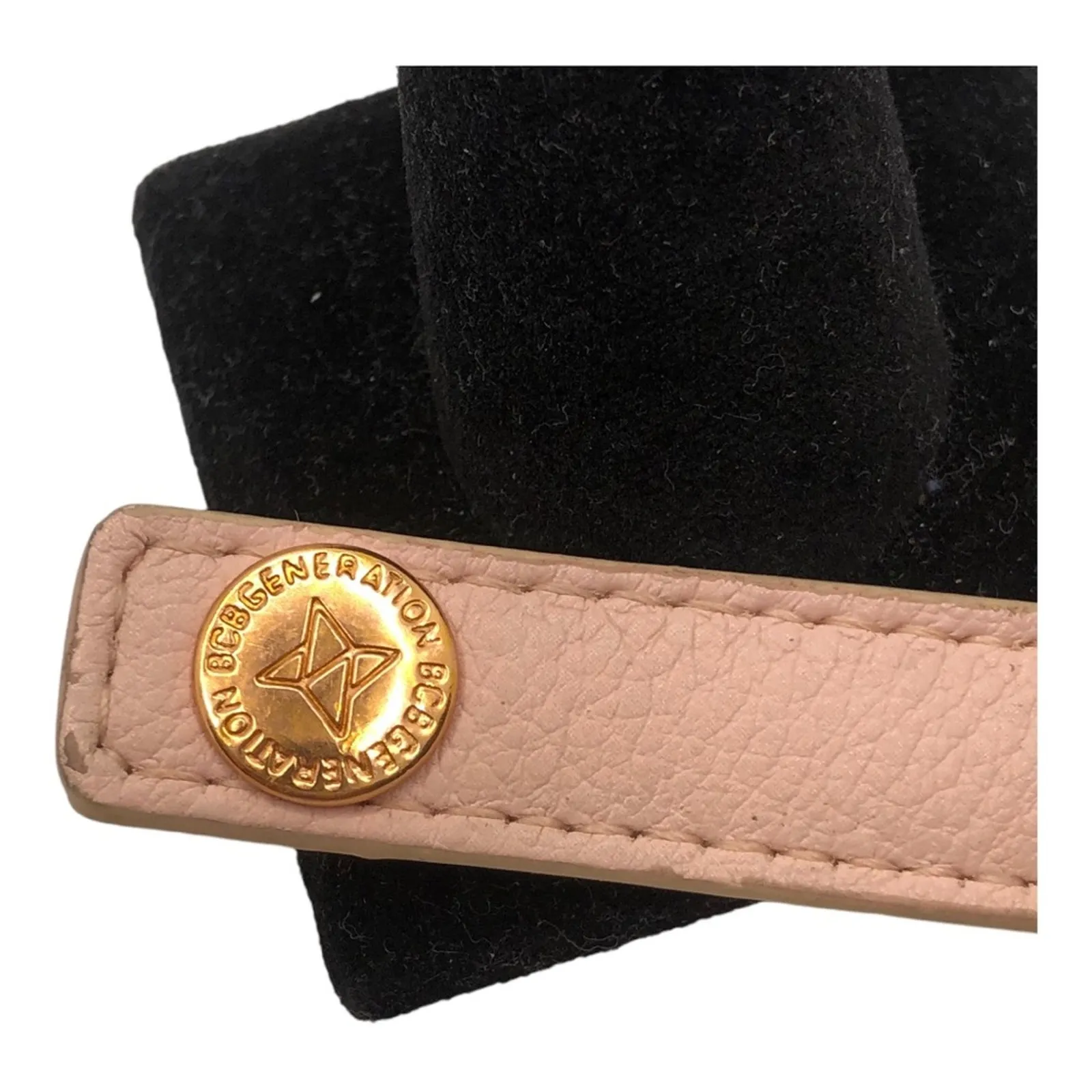 BCBGeneration Stylish Pink Leather “DREAM” Charm Bracelet with Snap Closure - Image 11