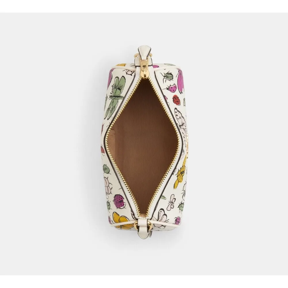 Coach CR831 Nolita Barrel Bag Creature Print Small Handbag Wristlet Chalk Multi - Image 4