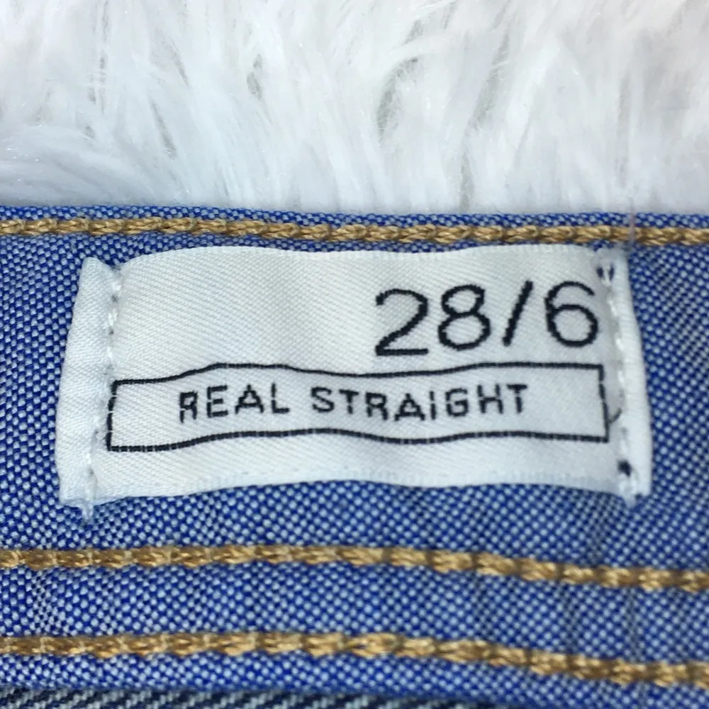 GAP 1969 Women’s Real Straight Dark Rinse Blue Denim Jeans, 28/6 - Image 13