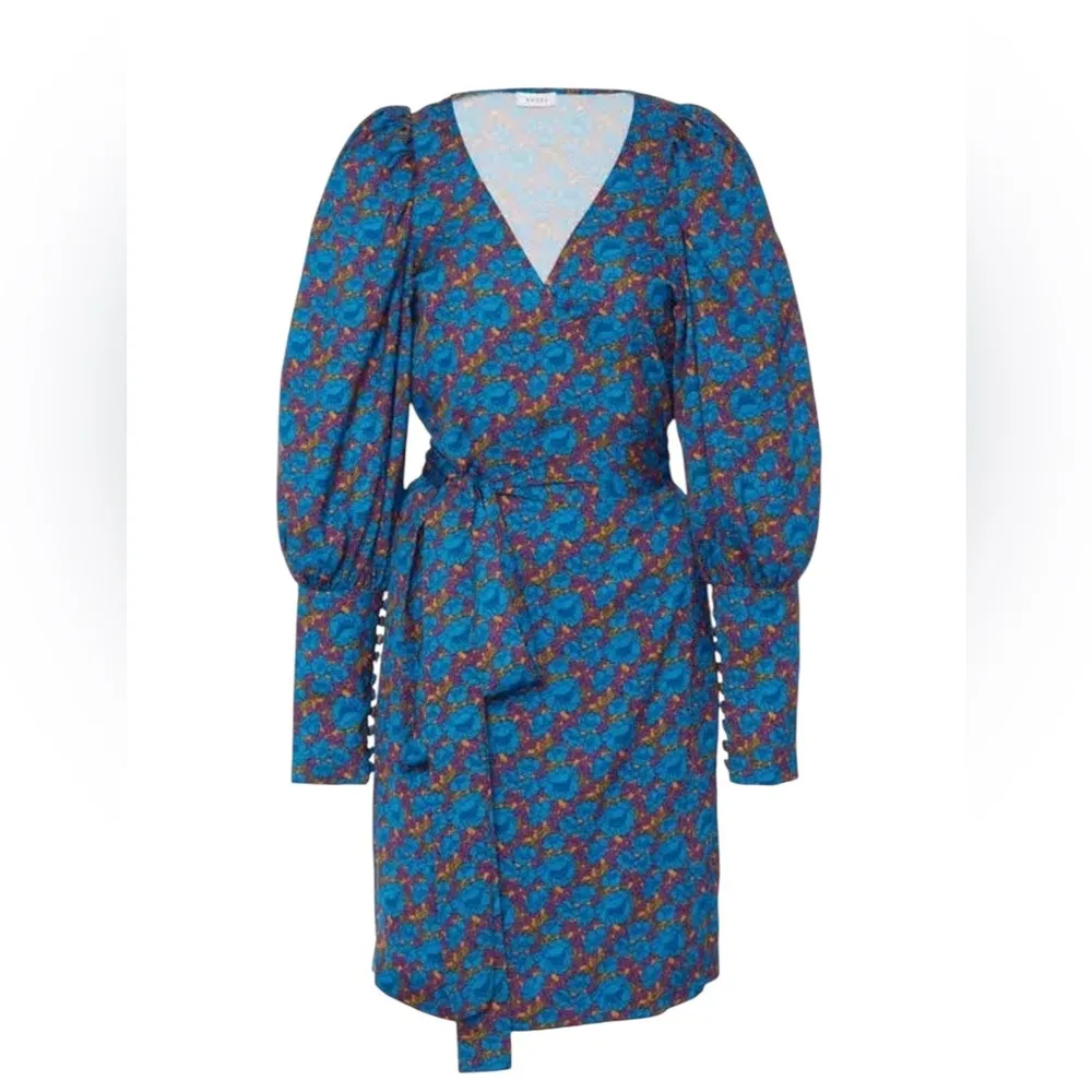 Rhode Frankie Wrap Dress in Blue Blossom Size M - Image 4