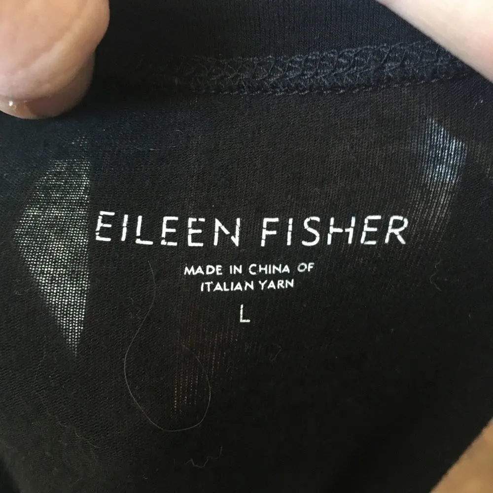 Eileen Fisher L Italian wool long sleeve luxe minimalist dress - Image 3