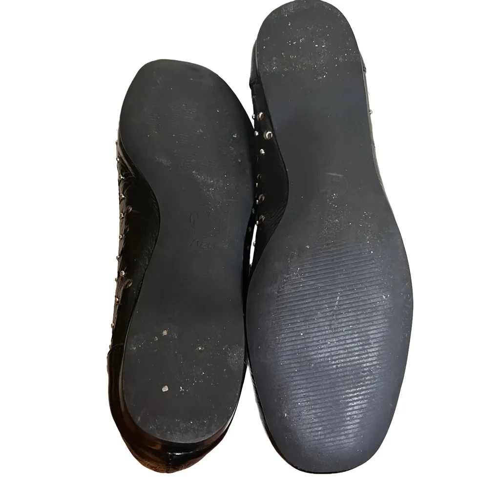 MICHAEL Michael Kors Black Flats size 7.5 Silver Studs Perforated Classy Fun - Image 5