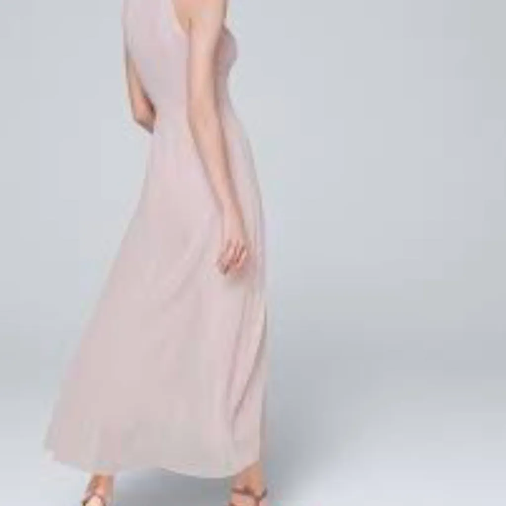 WHBM S/L  Keyhole Jumpsuit w/ Overlay in Cottage Rose  sz 00 NWT - Image 3