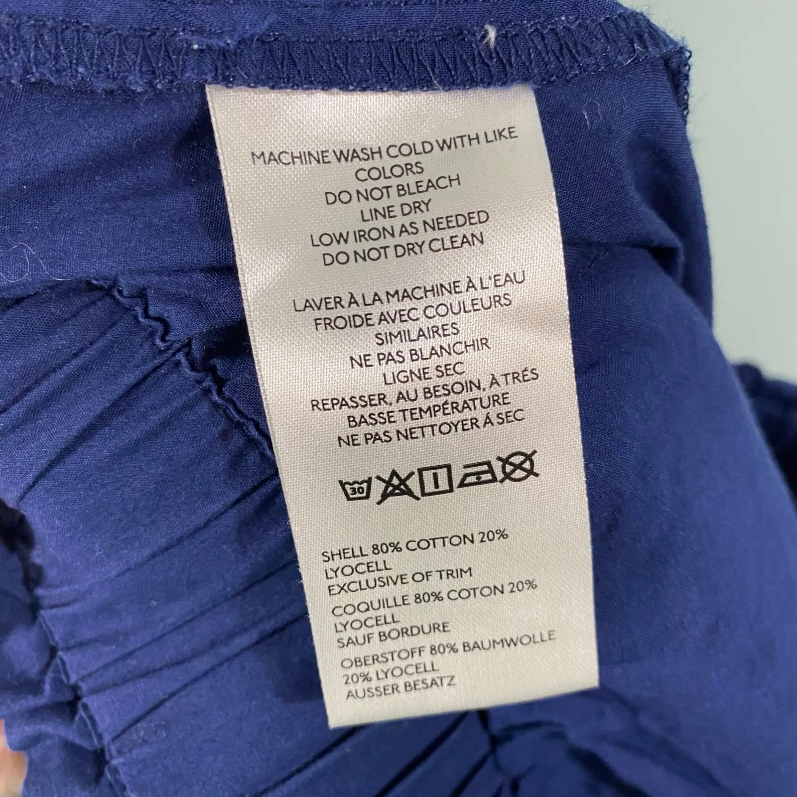 Maeve By Anthropologie Women Navy Super High Rise Wide Leg Pull On Pants Size M - Image 6