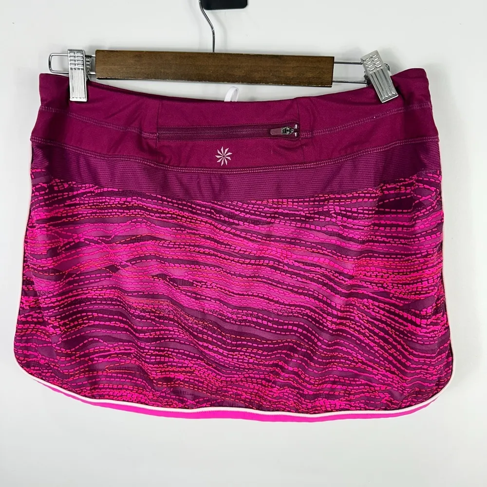 Athleta Athletic Skort Womens 8 Activewear Pink Purple Built-In Shorts Y2K Gym‎ - Image 3