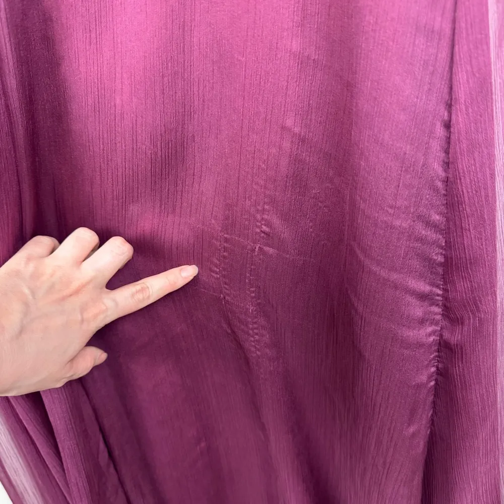 Anthropologie BHLDN Angie Maxi Dress Women's XL Purple Bridesmaid Formal Pleated - Image 4