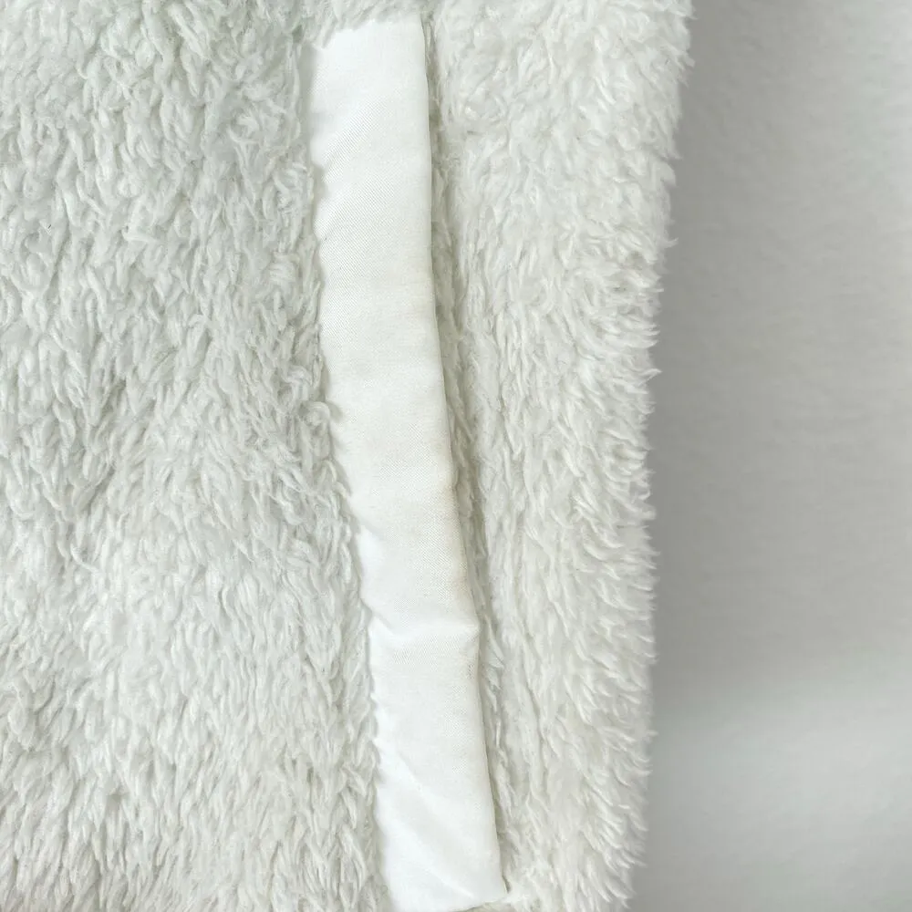 PATAGONIA Women's Los Gatos Vest White Fleece Winter Size Small Pockets - Image 6