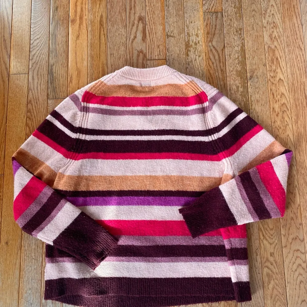 pink melon maroon striped sweater - Image 7