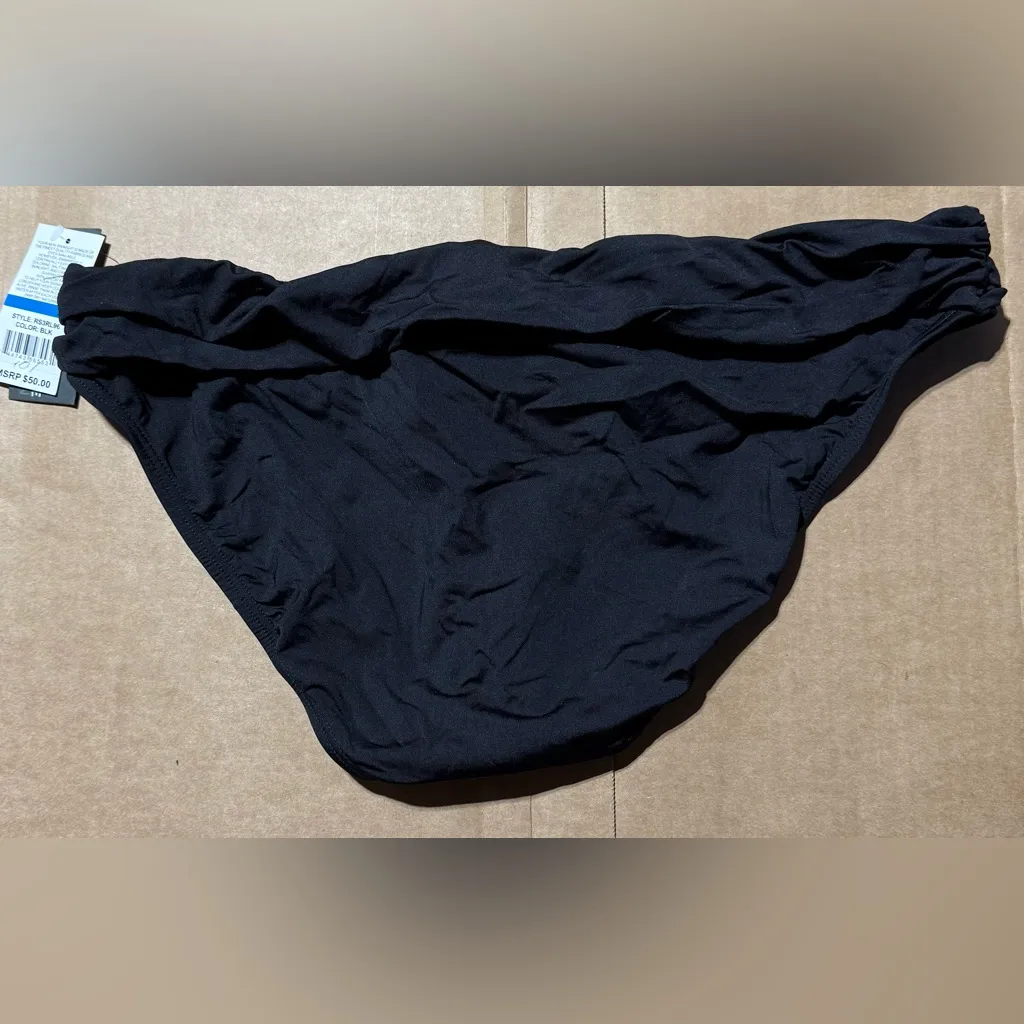 Women’s Kenneth Cole Reaction XL Bikini Swim Bottom Black Hipster NEW - Image 2