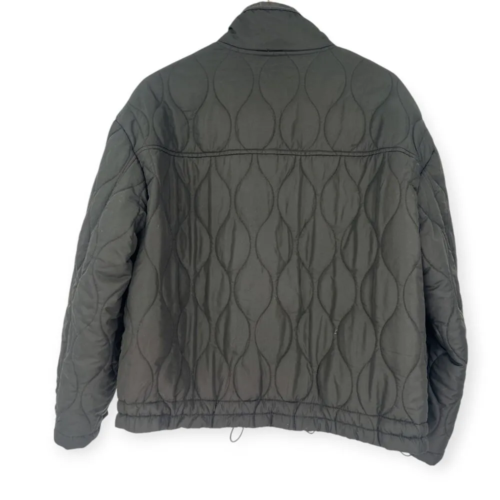 Vince Camuto | L | Womens Quilted High Neck Puffer Jacket Coat Black - Image 7