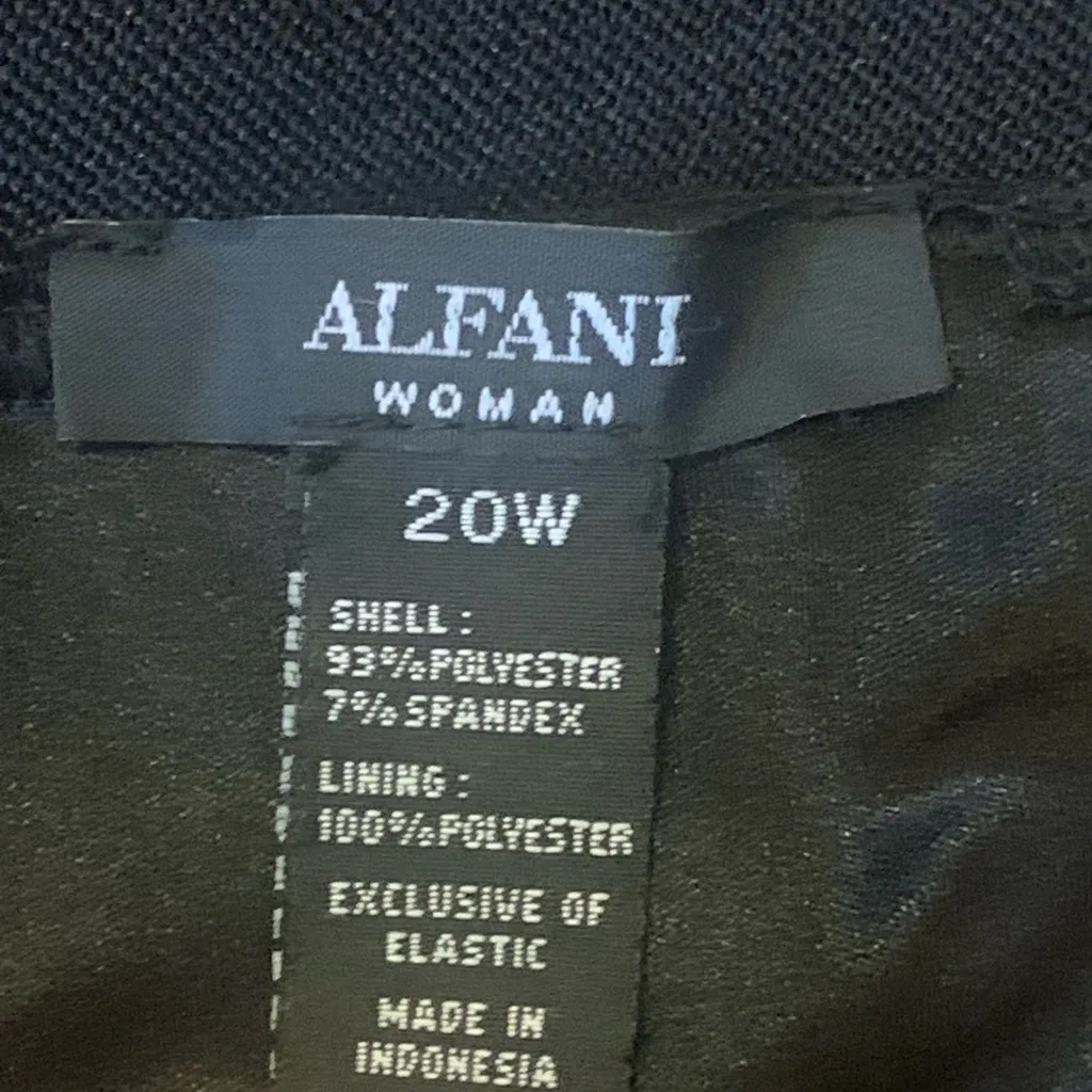 Alfani Skirt 20W Black Pencil Skirt Texture Stripes Lined Back Zip - Image 3