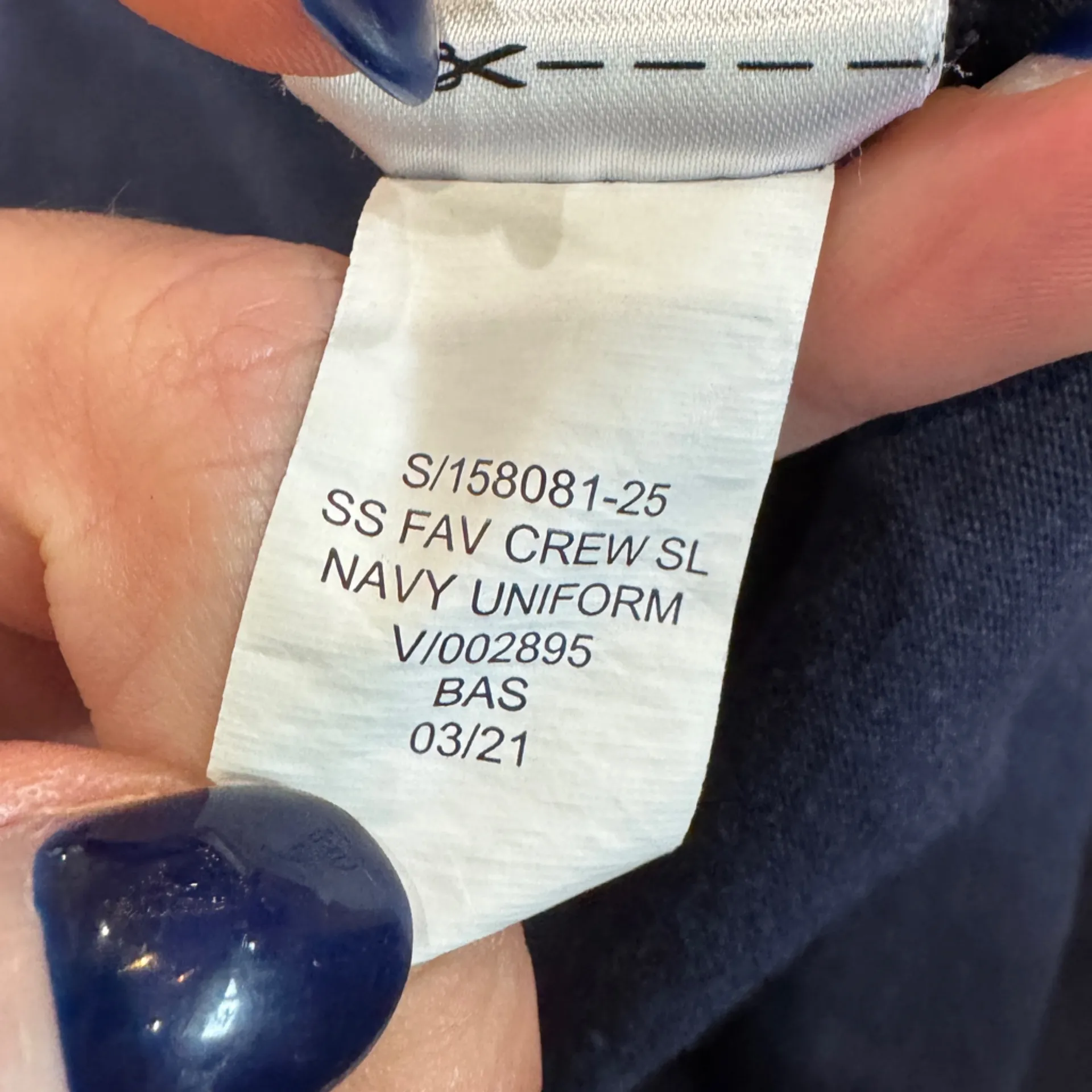 GAP Women's Favorite Crew Neck Navy Blue T-Shirt-size XL - Image 6