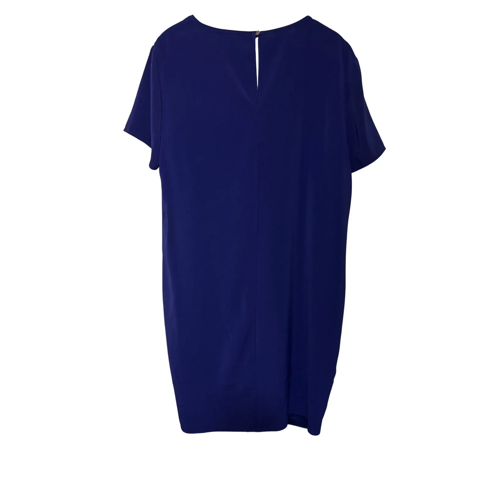 David Jones Classic Collection Navy Blue V Neck Short Sleeve Shift Dress Size 18 - Image 2