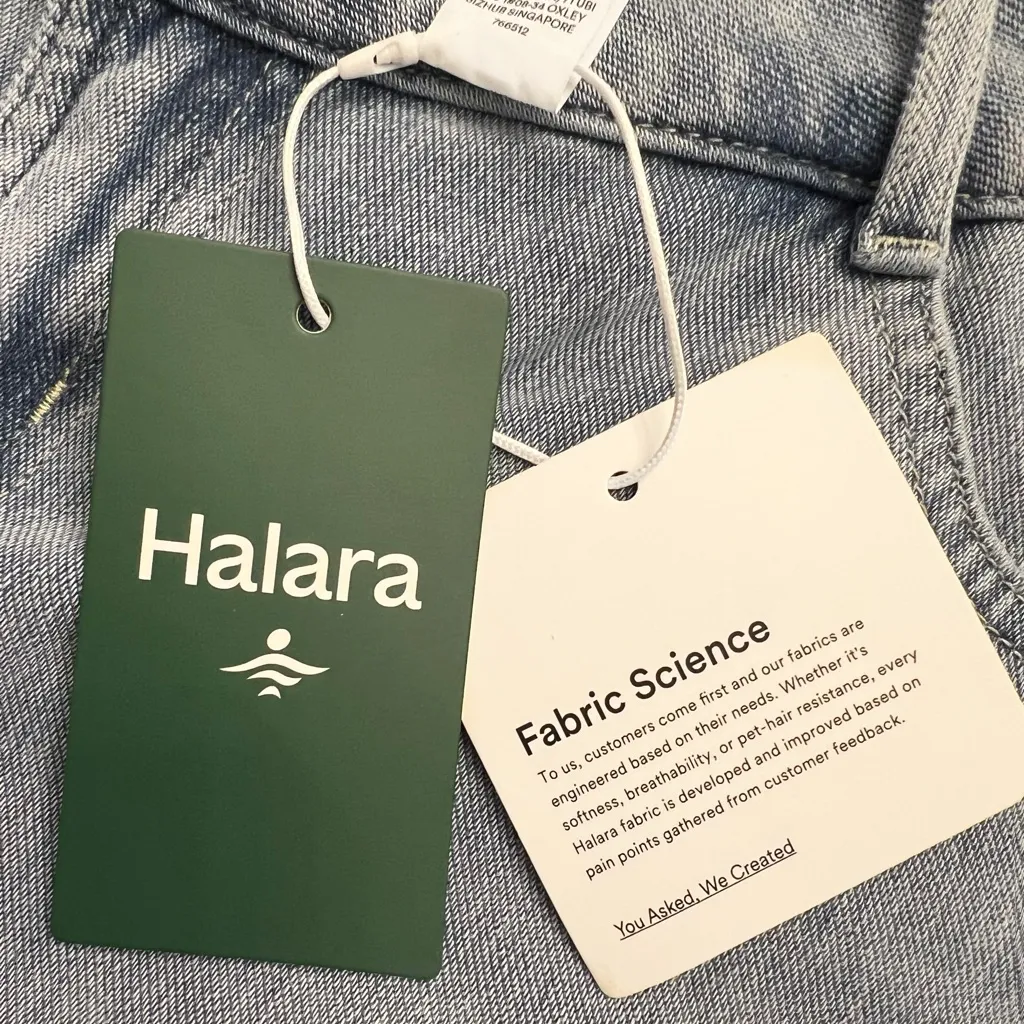 NWT HALARA Flex™ Asymmetric Low Rise Zipper Pockets Baggy Wide Leg Jean - Image 7