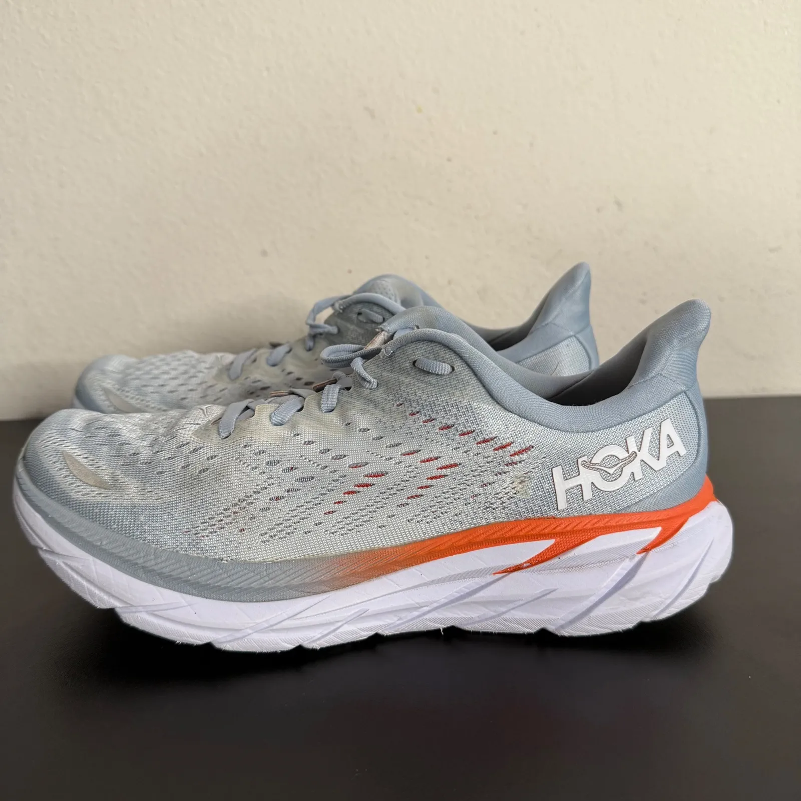 Hoka Clifton 8 Women Running Shoes‎ Blue Size 9.5B Athletic Sneakers NO INSOLES - Image 13