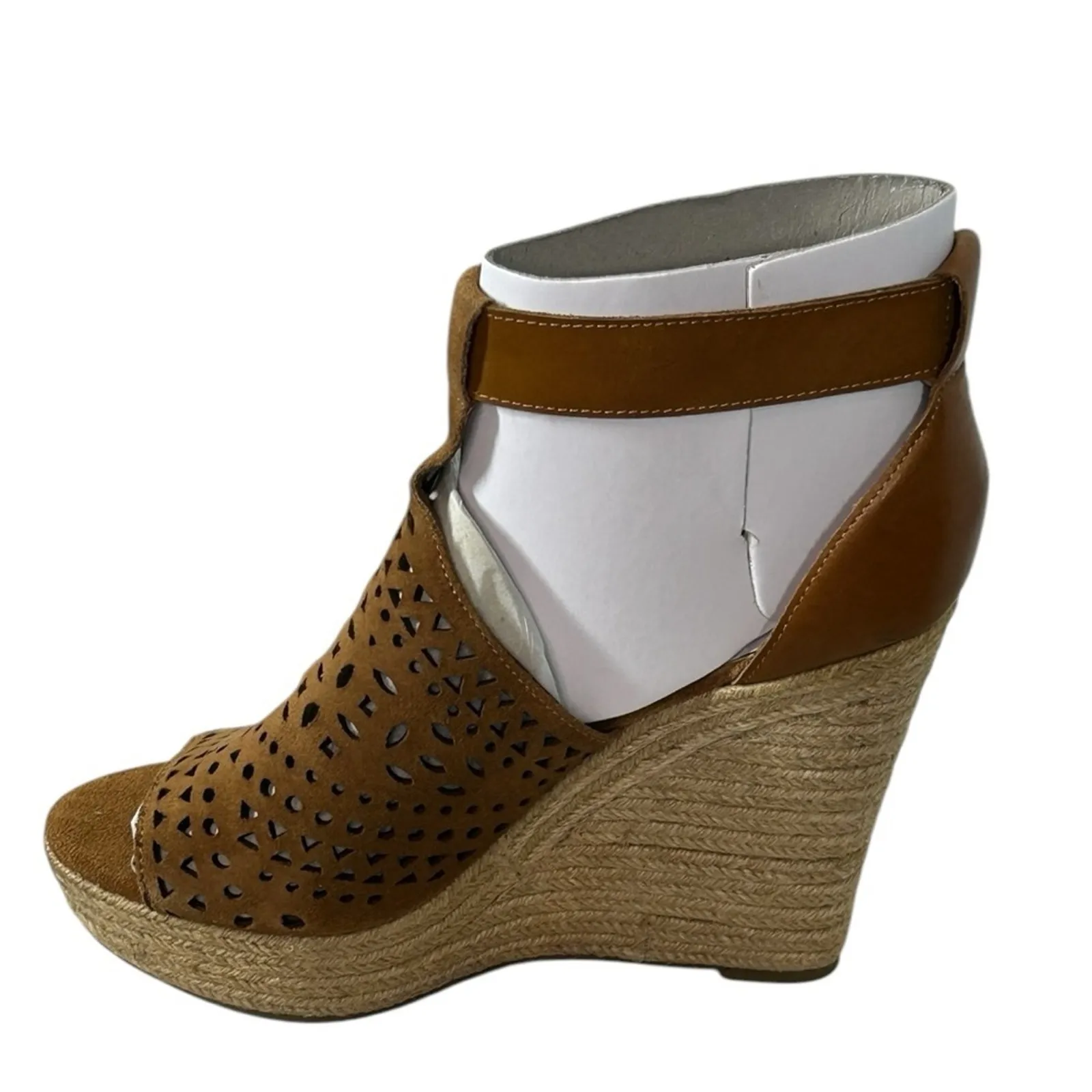 Marc Fisher Hasina Suede Wedge Sandals Dark Brown NIB Size 9.5 - Image 5