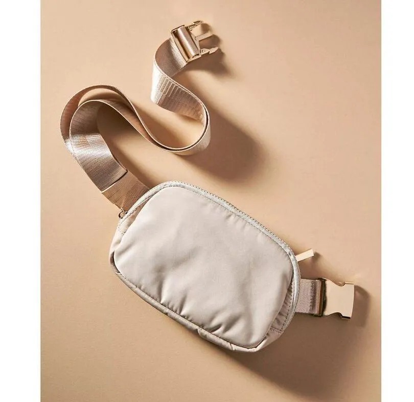 Anthropologie NWT Tan Nylon Crossbody Adjustable Sling Belt Bag - Image 2