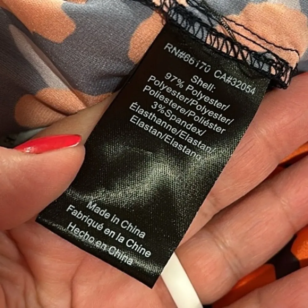 ANTHROPOLOGIE HUTCH PRINTED ORANGE PURPLE WIDE LEG PANTS SIZE MP - Image 8