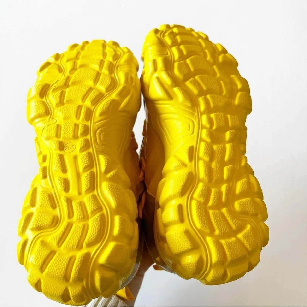 Anthony Wang Persimmon Bright Yellow Platform Sneakers Size 10 - Image 3