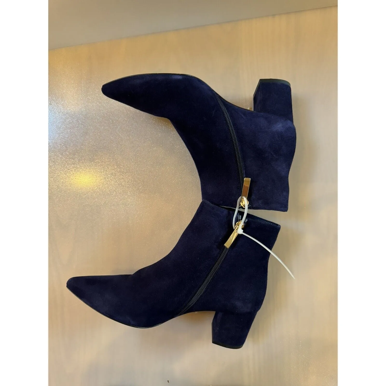 L’AGENCE Jeanne Block Heel Bootie in Midnight Size 38 US 8 (New Display Model) - Image 3