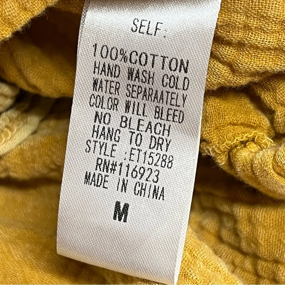 Easel medium gauze woven 100% cotton button up top - Image 6