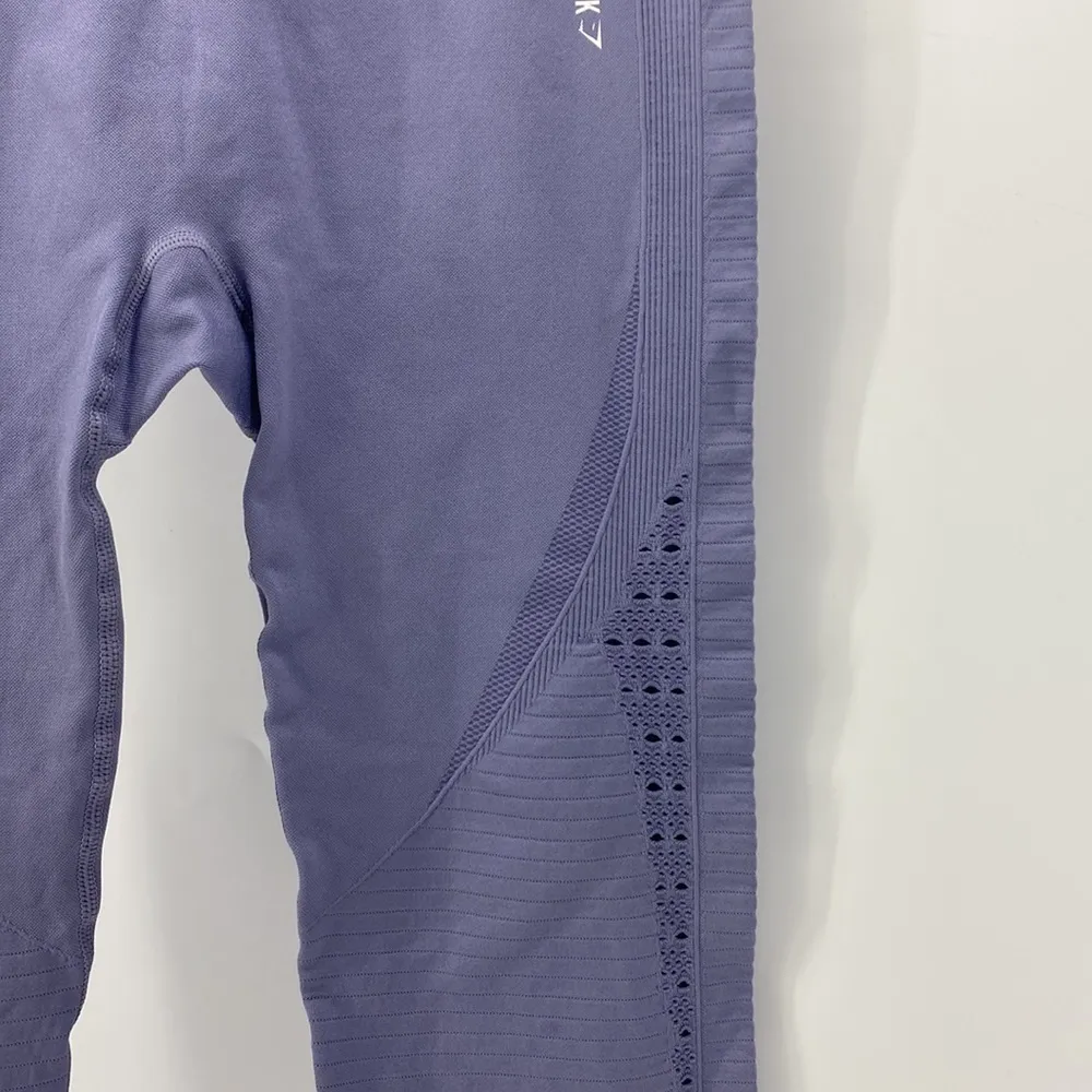 Gymshark Energy Seamless Leggings Steel Blue workout athleisure high waisted - Image 4