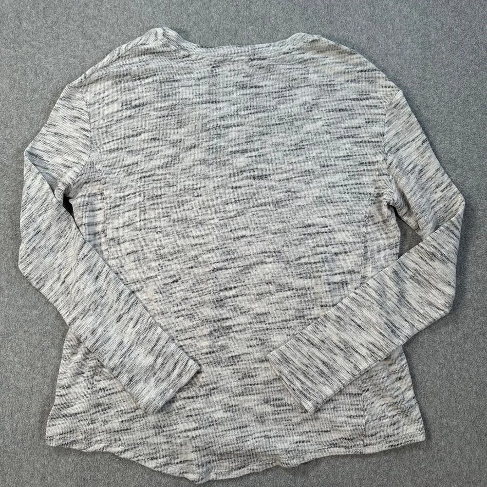 Bella Dahl Crew Neck Knit Top Women's Small Heathered Gray Long Sleeve Pullover - Image 9