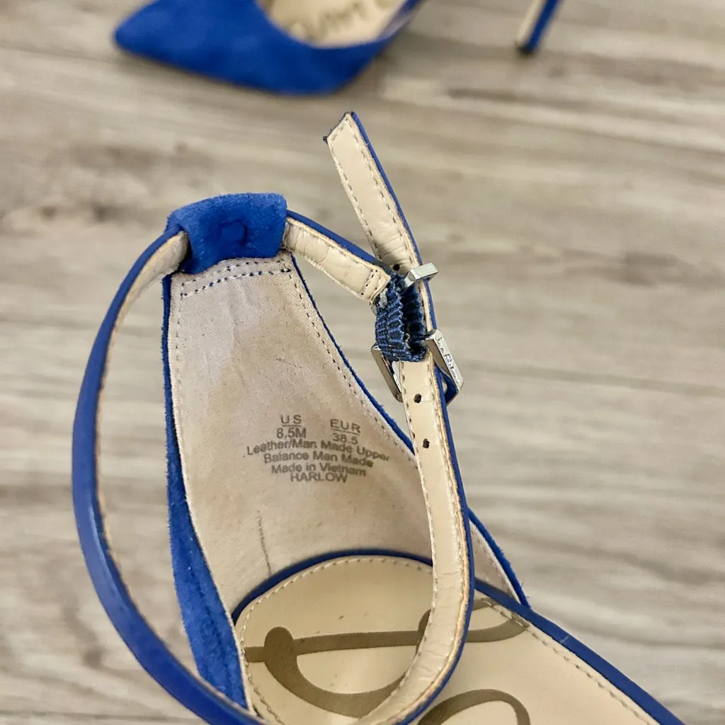 Sam Edelman Royal Blue Suede Harlow Pump Heels Size 8.5 - Image 7