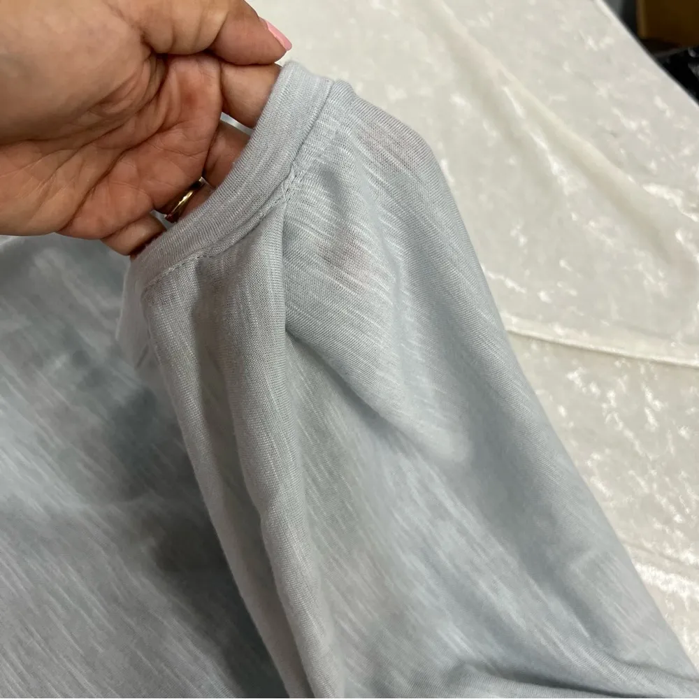 Umgee Sheer large bell sleeve Polk a dot Mesh Top High Low Hem - Image 9