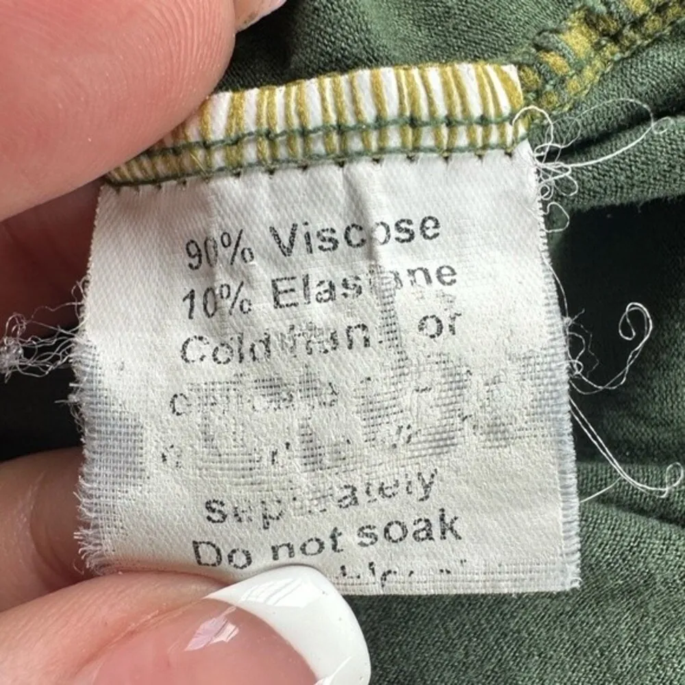 Ava Sky Fight Eel Women's Flowy Hawaiian Green Black Tank Top Beachy Casual XS - Image 6