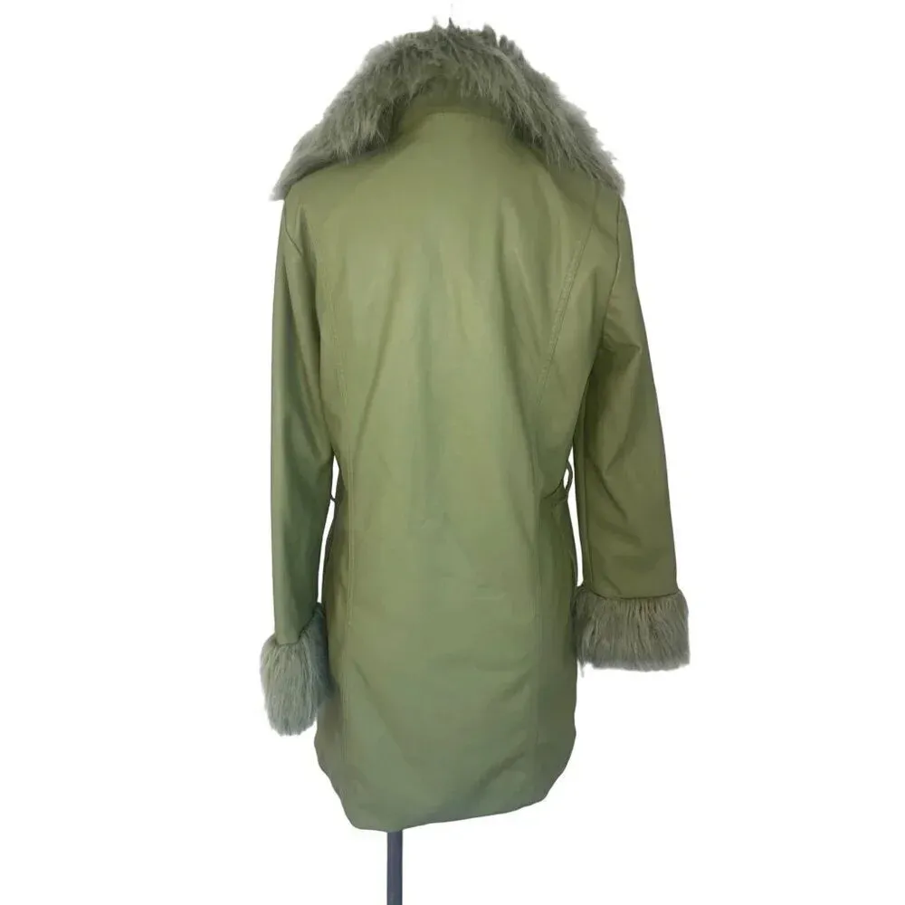 Show Me Your Mumu  Penny Lane Faux Leather Jacket in Sage Womens - Image 7