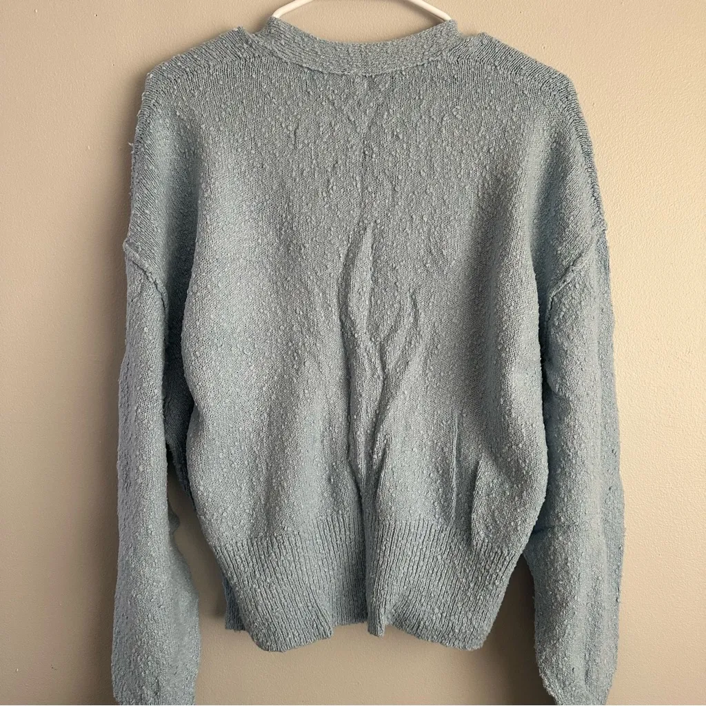 Free People Found My Friend Cardi Aqua Haze size small S oversized cardigan - Image 3