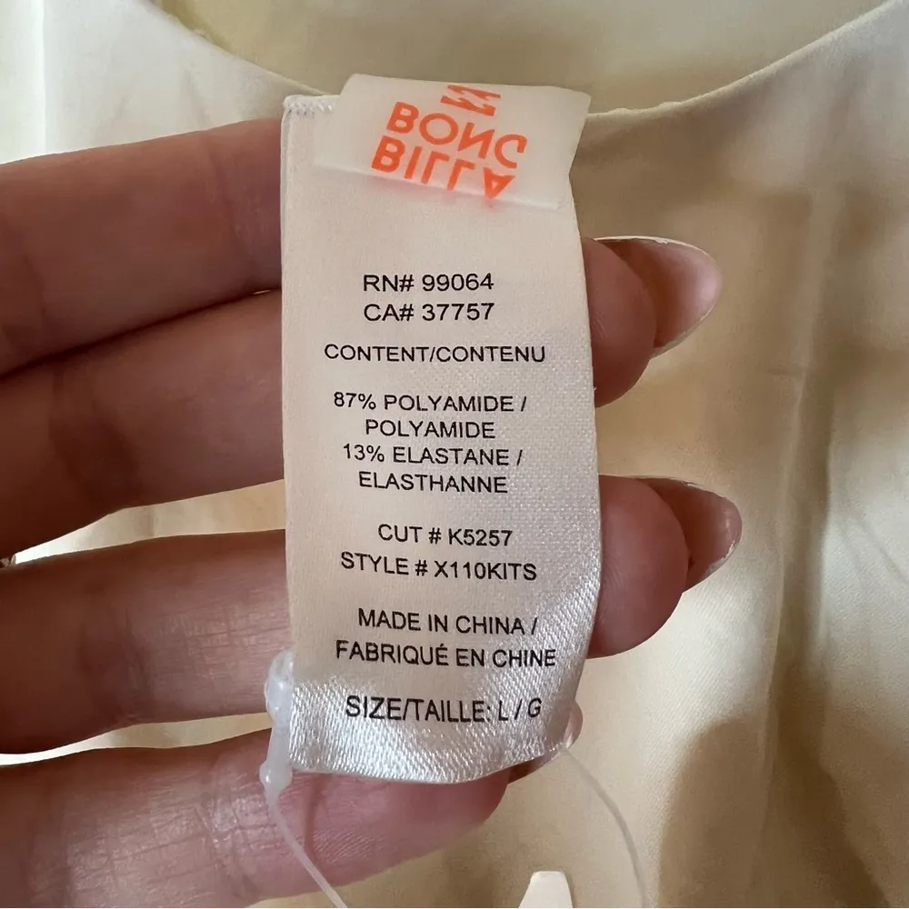 Billabong  seashell white macrame halter low back one piece swimsuit NEW large - Image 8