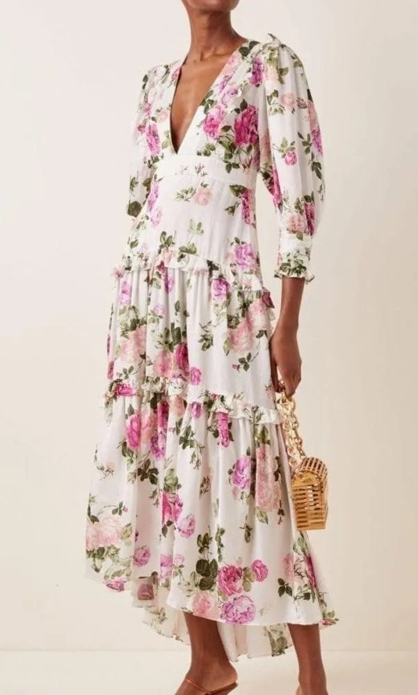 Loveshackfancy lorencia silk blend maxi dress - Image 3