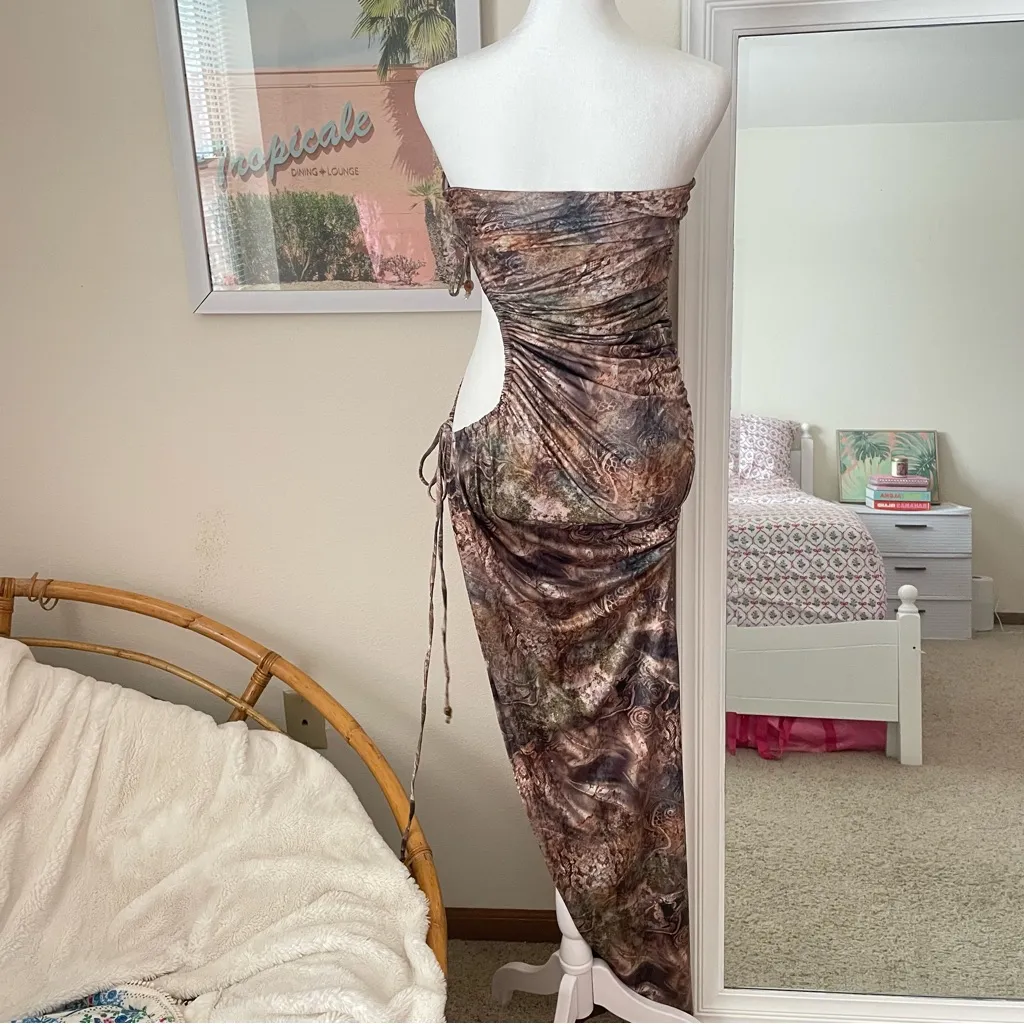 Outcast Isadora Maxi Dress in Medium Brown - Image 9