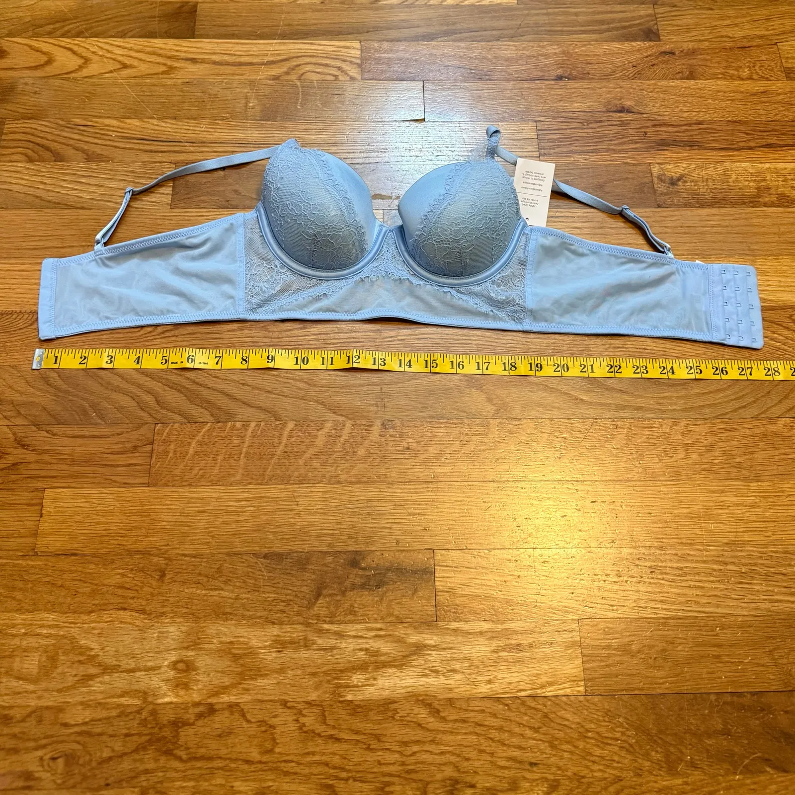 Auden Women’s 36A Blue Lace Lightly Lined Demi Coverage Long Line Bra Intimates Size undefined - Image 2