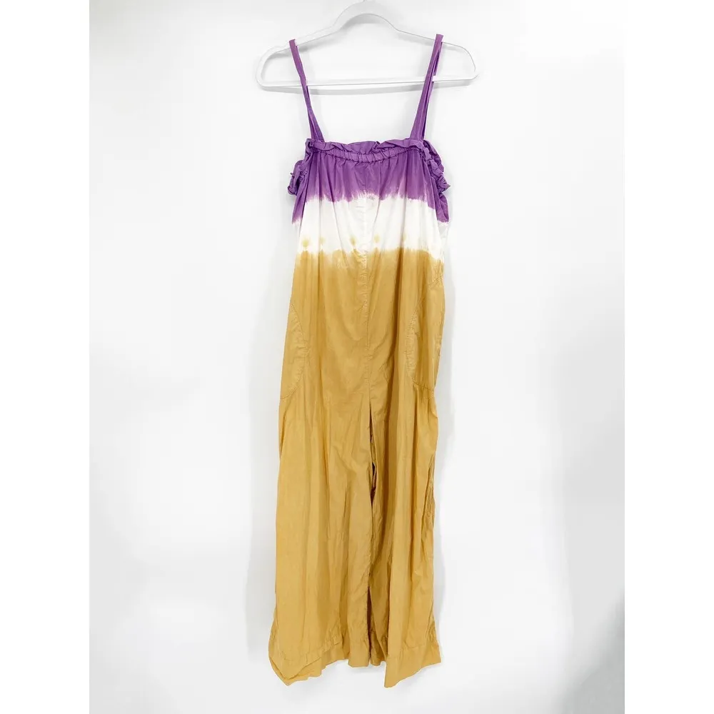 SEA New York Honey Purple Zelda Sleeveless Square Neck Wide Leg Dip Dye Jumpsuit Size 10 - Image 3