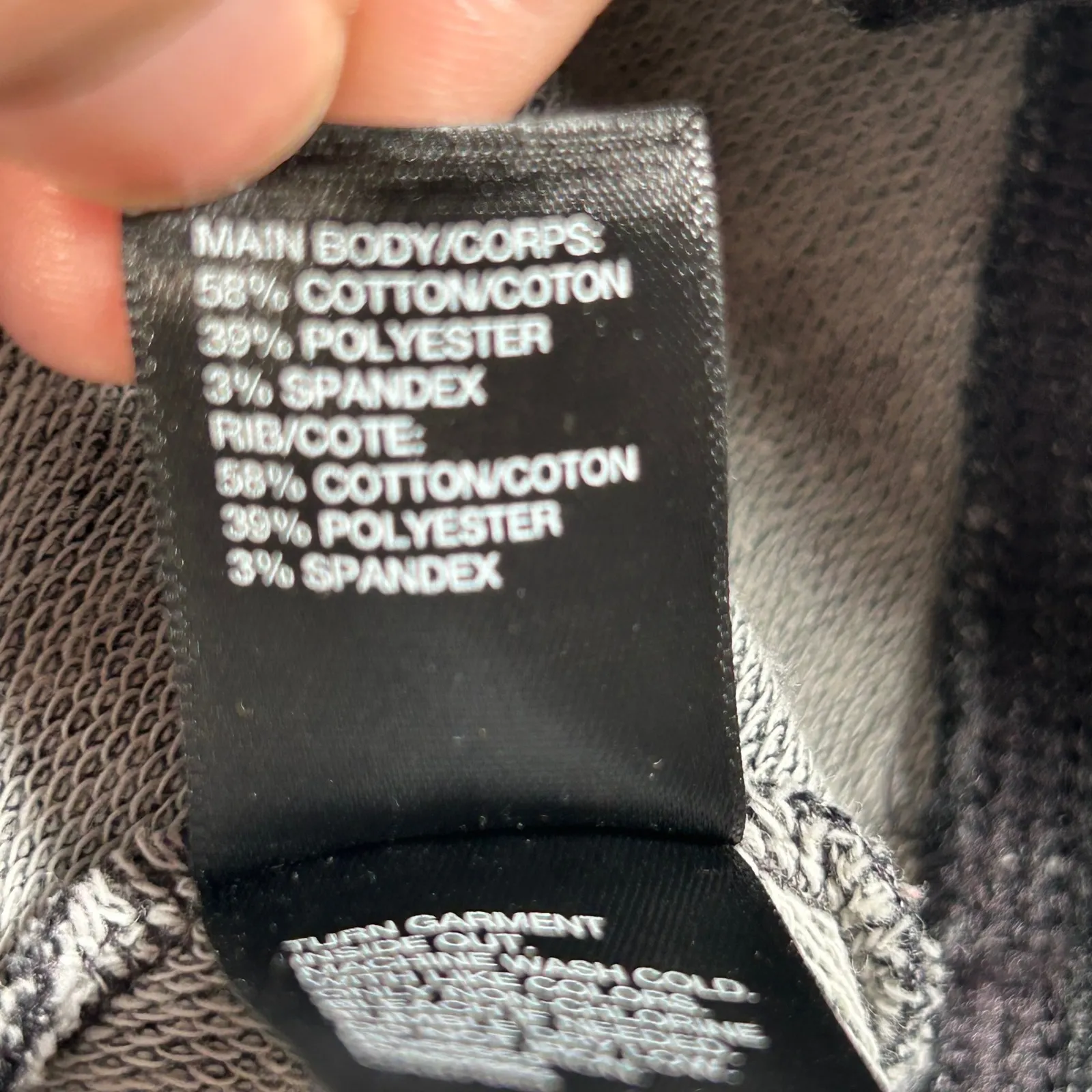 Zella Heathered Grey Knit Cowl Neck Hoodie Thumbhole Cuffs Athleisure Size S - Image 7