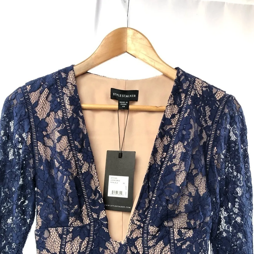 NWT STYLESTALKER Visions‎ Skater Dress in Royal Blue Size Extra Small - Image 4